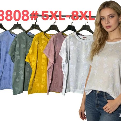 Футболка Monarlir (5XL-8XL) B8808 pink (лето) Monarlir B8808 pink