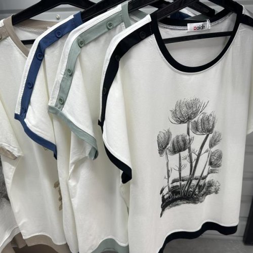 Футболка Aidin-шик шок (one size) 45 white-mint (лето) Aidin-шик шок 45 white-mint