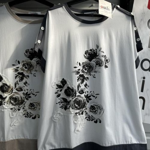 Футболка Aidin-шик шок (one size) 59 white-black (лето) Aidin-шик шок 59 white-black