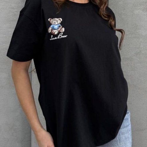 Футболка Lora (one size) LR1142 black (лето) Lora LR1142 black