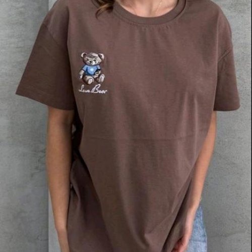 Футболка Lora (one size) LR1143 brown (лето) Lora LR1143 brown