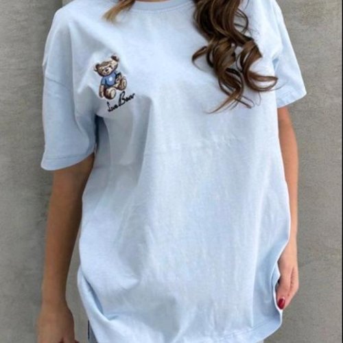 Футболка Lora (one size) LR1144 l.blue (лето) Lora LR1144 l.blue