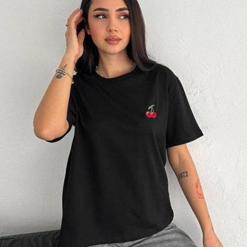 Футболка Lora (one size) LR1146 black (лето) Lora LR1146 black