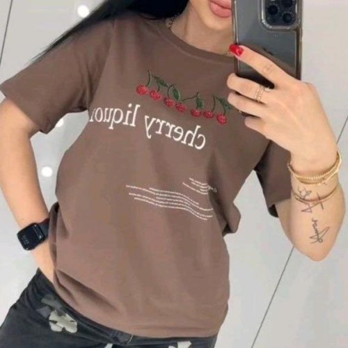 Футболка Lora (one size) LR1148 brown (лето) Lora LR1148 brown