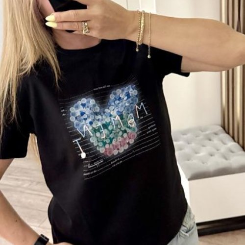 Футболка Lora (one size) LR1151 black (лето) Lora LR1151 black