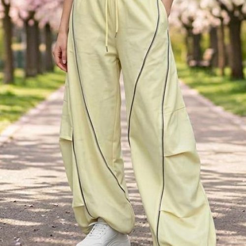 Штаны спорт Lora (M-L) LR1190 yellow (деми) Lora LR1190 yellow