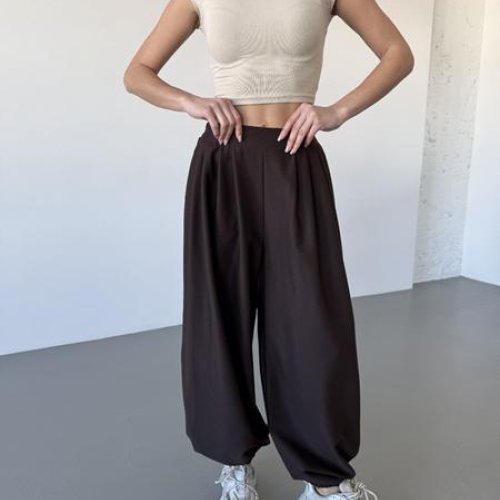 Штаны спорт Arina (42-48) 1710 brown (деми) Arina 1710 brown