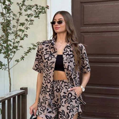 Костюм Arina (42-48) 2452 brown (лето) Arina 2452 brown