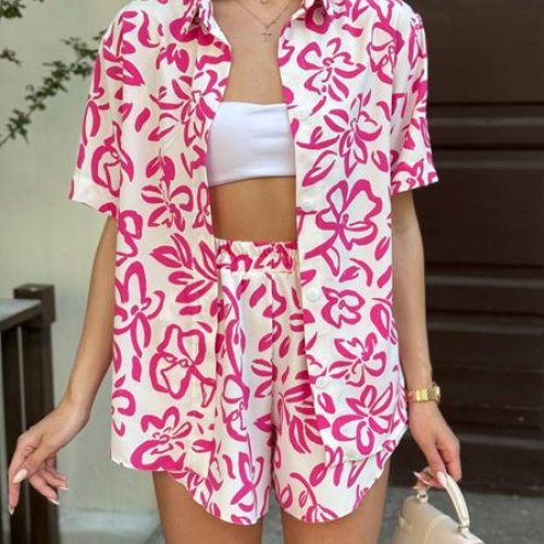 Костюм Arina (42-48) 2452 white-pink (лето) Arina 2452 white-pink