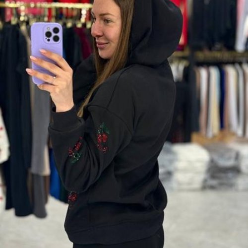 Батник Arina (XL-4XL) 2519 black (деми) Arina 2519 black