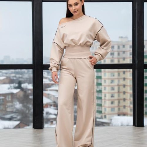 Костюм спорт AZNA (XS-L) Д184 beige (деми) AZNA Д184 beige