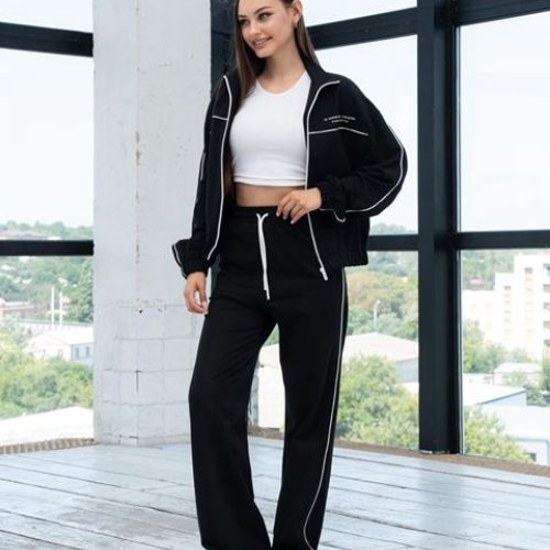 Костюм спорт AZNA (S-XL) Д144 black (деми) AZNA Д144 black