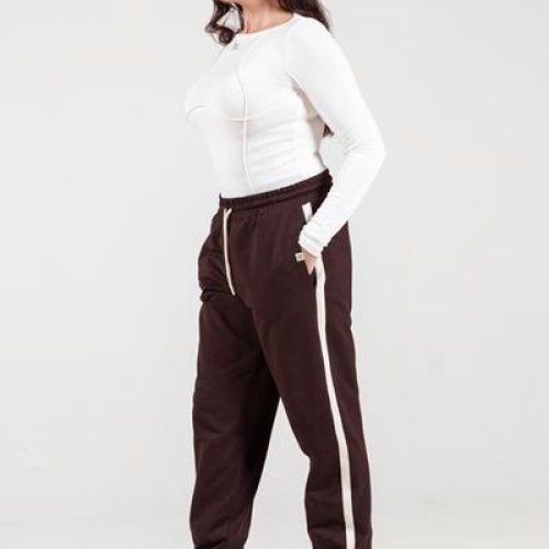 Штаны спорт AZNA (XL-4XL) Б310 chocolate (деми) AZNA Б310 chocolate