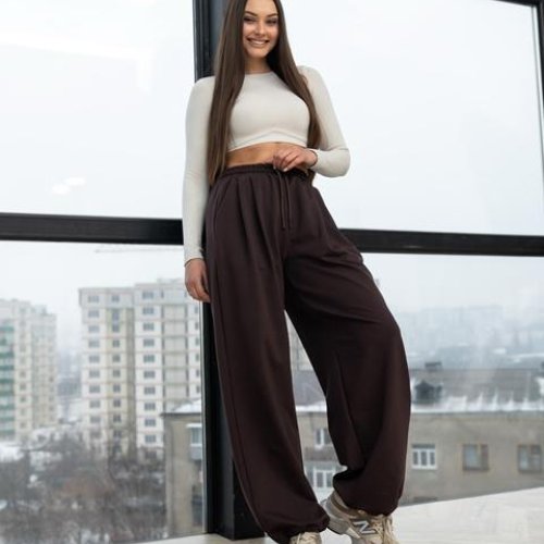 Штаны спорт AZNA (XS-L) Б306 chocolate (деми) AZNA Б306 chocolate