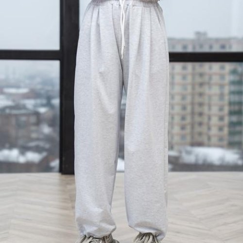 Штаны спорт AZNA (XS-L) Б306 l.grey (деми) AZNA Б306 l.grey