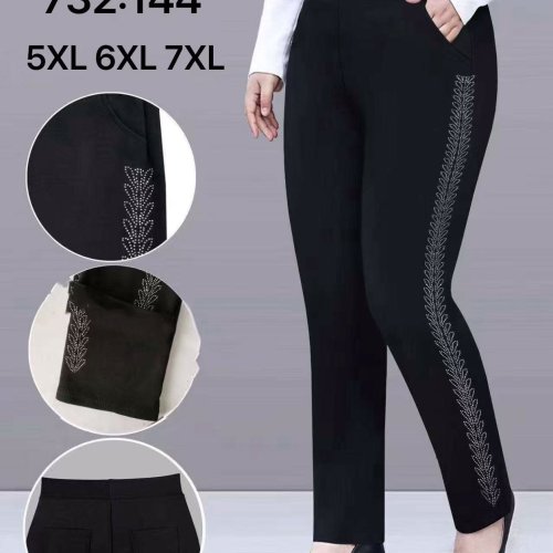 Штаны АнЯ (5XL-7XL) 732 black (деми) АнЯ 732 black