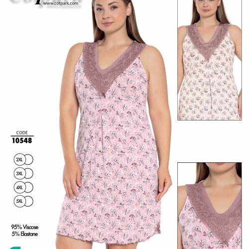 Ночнушка Disneyopt (2XL-5XL) 10548 l.beige (лето) Disneyopt 10548 l.beige