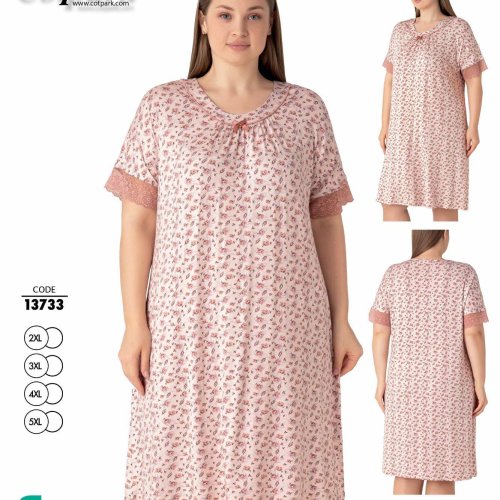 Ночнушка Disneyopt (2XL-5XL) DS510-13733 beige (лето) Disneyopt DS510-13733 beige