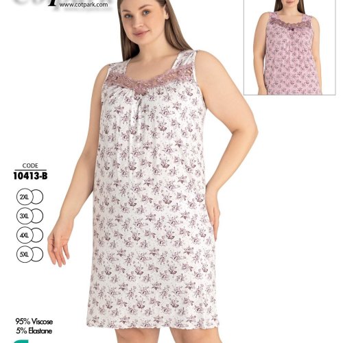 Ночнушка Disneyopt (2XL-5XL) DS512-10413B white (лето) Disneyopt DS512-10413B white