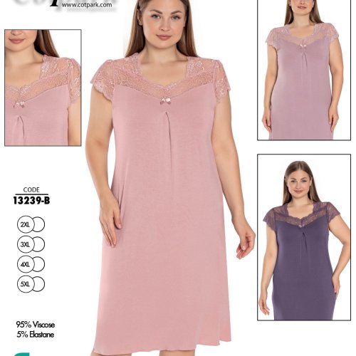 Ночнушка Disneyopt (2XL-5XL) DS519-13239B lilac (лето) Disneyopt DS519-13239B lilac