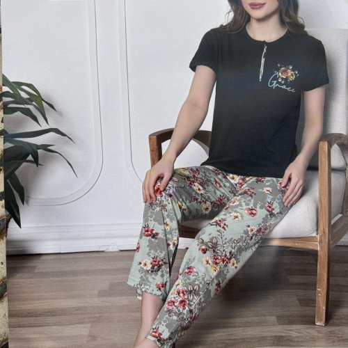 Пижама Disneyopt (M-XL) DS580-4124 black (лето) Disneyopt DS580-4124 black