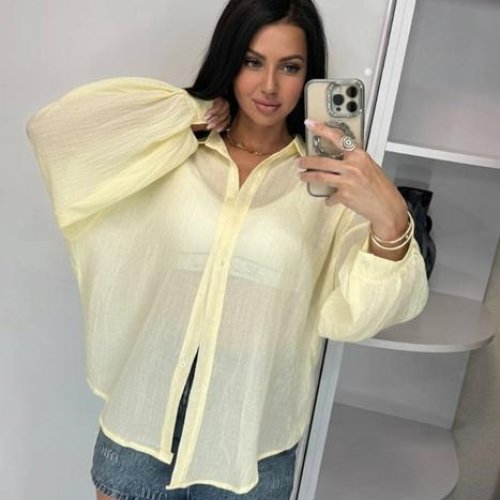 Рубашка Lora (one size) LR1265 yellow (деми) Lora LR1265 yellow