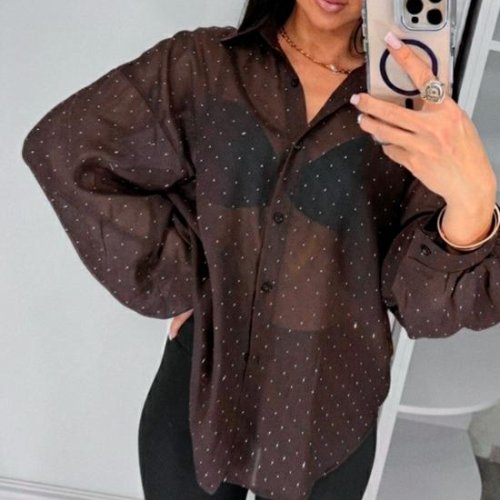 Рубашка Lora (one size) LR1268 brown (деми) Lora LR1268 brown