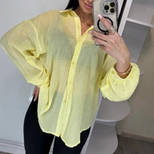 Рубашка Lora (one size) LR1269 yellow (деми) Lora LR1269 yellow