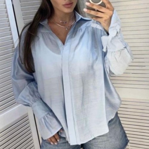 Рубашка Lora (44-46) LR1273 l.blue (деми) Lora LR1273 l.blue