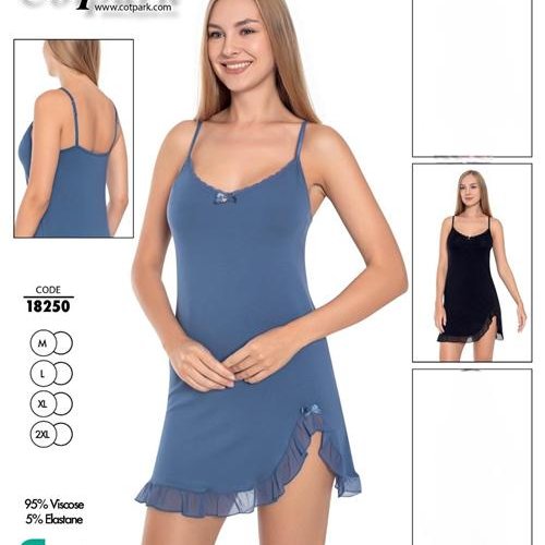 Ночнушка Trikotag (M-2XL) 18250 blue (лето) Trikotag 18250 blue