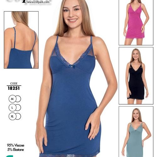 Ночнушка Trikotag (M-XL) 18251 blue (лето) Trikotag 18251 blue