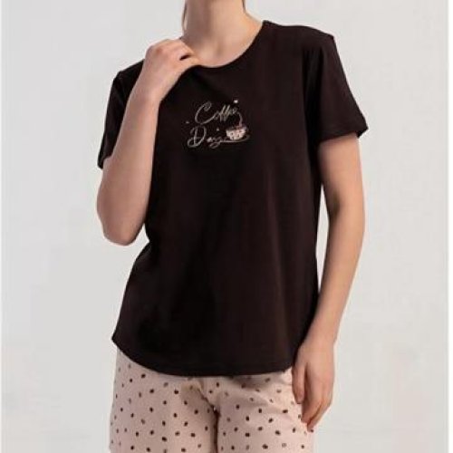 Пижама Trikotag (M-2XL) 511039 brown-beige (лето) Trikotag 511039 brown-beige