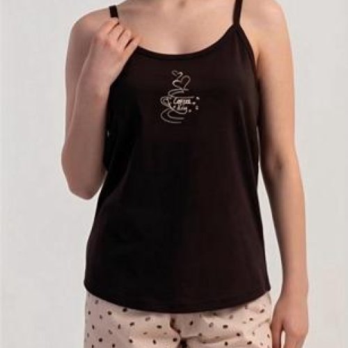 Пижама Trikotag (M-2XL) 511040 black-beige (лето) Trikotag 511040 black-beige