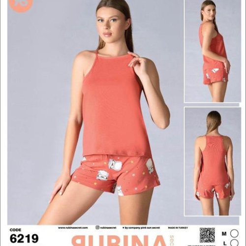 Пижама Trikotag (M-XL) 6219 orange (лето) Trikotag 6219 orange