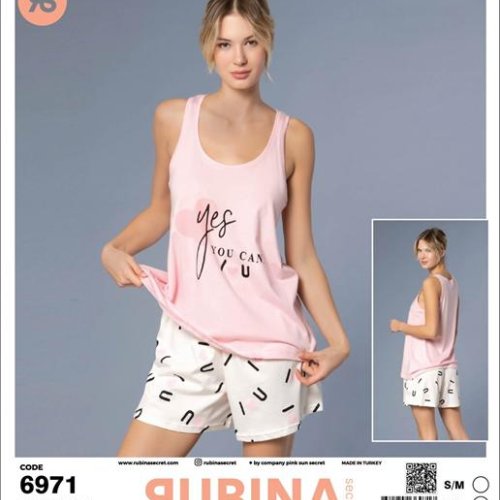 Пижама Trikotag (S-XL) 6971 pink (лето) Trikotag 6971 pink