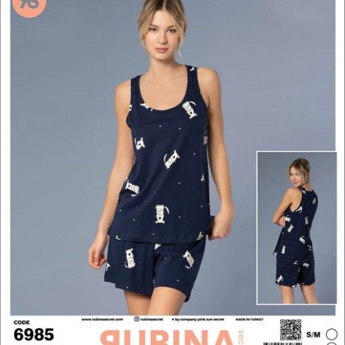 Пижама Trikotag (S-XL) 6985 navy (лето) Trikotag 6985 navy