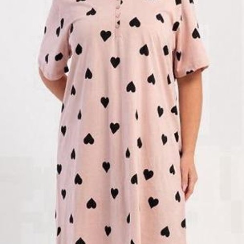 Ночнушка Trikotag (XL-4XL) S10021 pink (лето) Trikotag S10021 pink