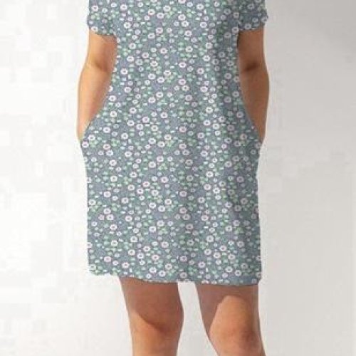 Ночнушка Trikotag (XL-4XL) S10029 l.grey (лето) Trikotag S10029 l.grey