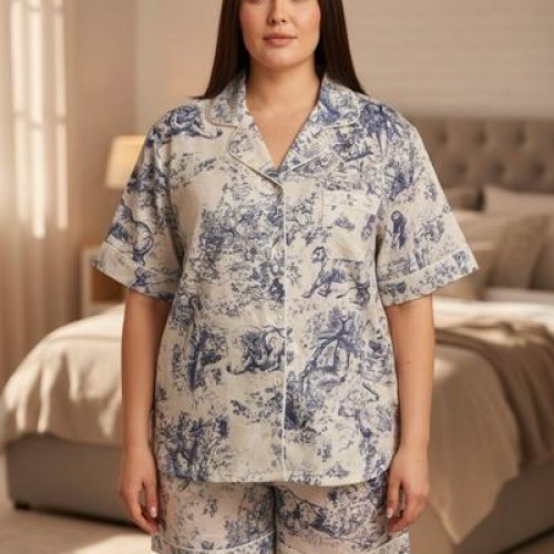 Пижама Trikotag (3XL-5XL) T329 blue (лето) Trikotag T329 blue