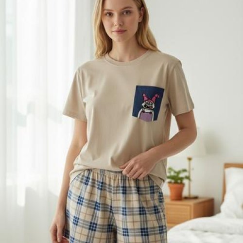 Пижама Trikotag (M-2XL) T394 beige (лето) Trikotag T394 beige