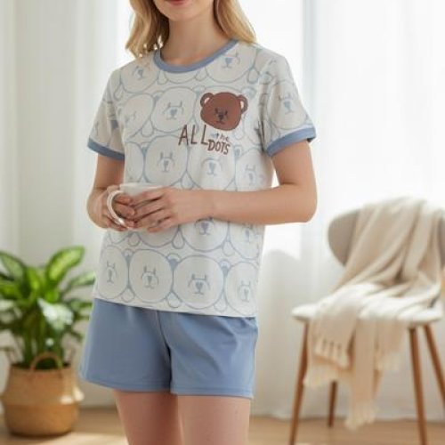 Пижама Trikotag (M-2XL) T427 l.blue (лето) Trikotag T427 l.blue