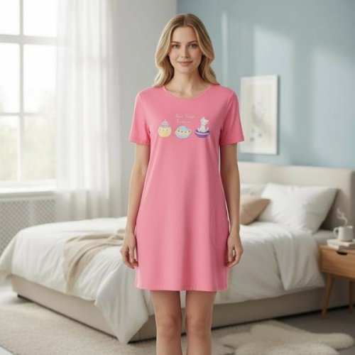 Ночнушка Trikotag (M-2XL) T434 pink (лето) Trikotag T434 pink