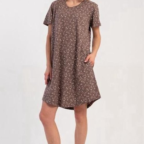 Ночнушка Trikotag (M-2XL) T440 brown (лето) Trikotag T440 brown