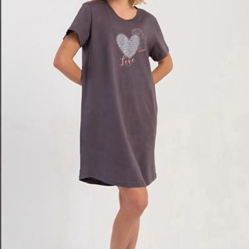 Ночнушка Trikotag (M-2XL) T443 d.grey (лето) Trikotag T443 d.grey