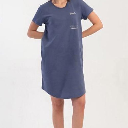 Ночнушка Trikotag (M-2XL) T445 blue (лето) Trikotag T445 blue