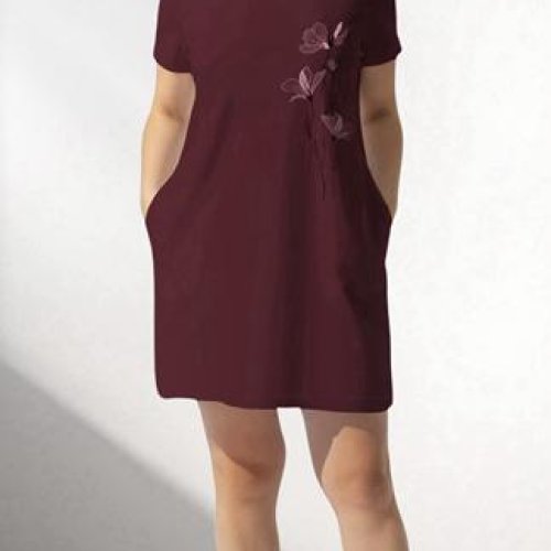 Ночнушка Trikotag (XL-4XL) T447 wine (лето) Trikotag T447 wine