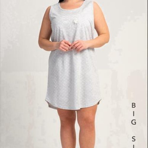 Ночнушка Trikotag (XL-4XL) T451 l.grey (лето) Trikotag T451 l.grey