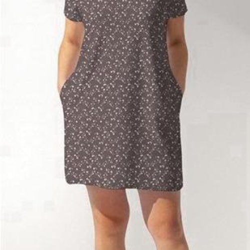 Ночнушка Trikotag (XL-4XL) T454 brown (лето) Trikotag T454 brown