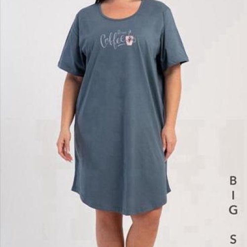 Ночнушка Trikotag (XL-4XL) T457 d.grey (лето) Trikotag T457 d.grey
