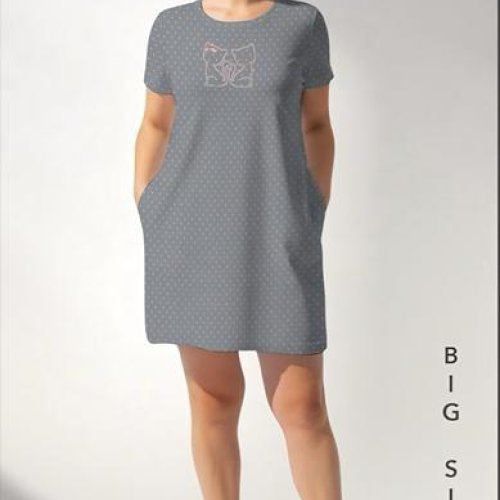 Ночнушка Trikotag (XL-4XL) T464 grey (лето) Trikotag T464 grey